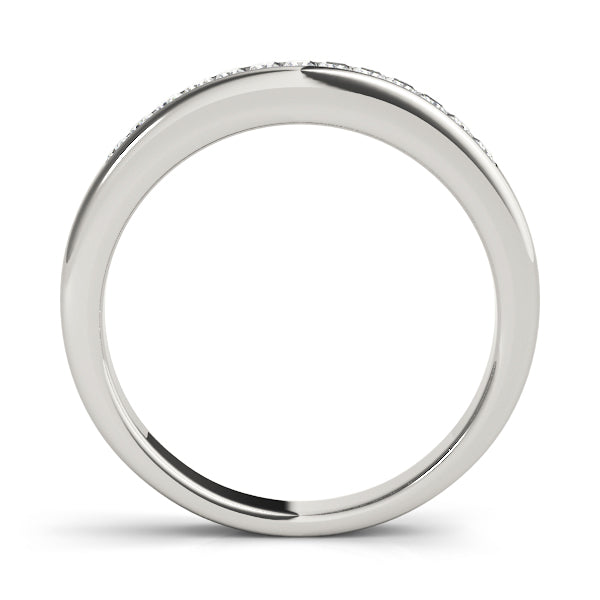 Channel Fancy Princess Cut Half Eternity Ring in Gold & Platinum