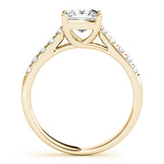 Graceful Trellis Princess Diamond Engagement Ring in 10K/14K gold and platinum with certified lab-grown or natural diamonds