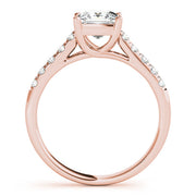 Graceful Trellis Princess Diamond Engagement Ring in 10K/14K gold and platinum with certified lab-grown or natural diamonds