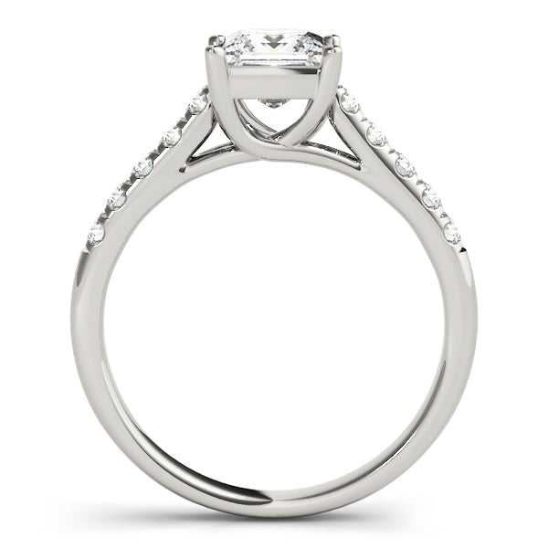 Graceful Trellis Princess Diamond Engagement Ring in 10K/14K gold and platinum with certified lab-grown or natural diamonds