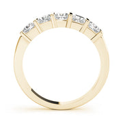 Fancy Princess Half Eternity Ring in Gold & Platinum