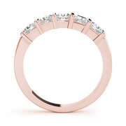 Fancy Princess Half Eternity Ring in Gold & Platinum