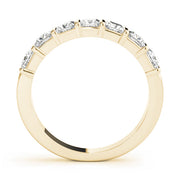 Fancy Princess Half Eternity Ring in Gold & Platinum