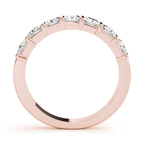 Fancy Princess Half Eternity Ring in Gold & Platinum