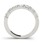 Fancy Princess Half Eternity Ring in Gold & Platinum