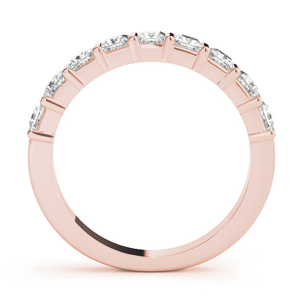 Fancy Princess Half Eternity Ring in Gold & Platinum