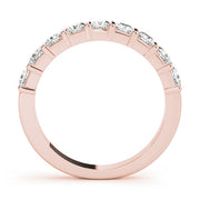 Fancy Princess Half Eternity Ring in Gold & Platinum