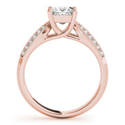 Artisan Trellis Princess Diamond Engagement Ring in 10K/14K gold and platinum with certified lab-grown or natural diamonds