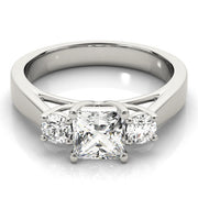 Princess Diamond Trilogy Ring in Gold & in 10K/14K gold and platinum with certified lab-grown or natural diamonds