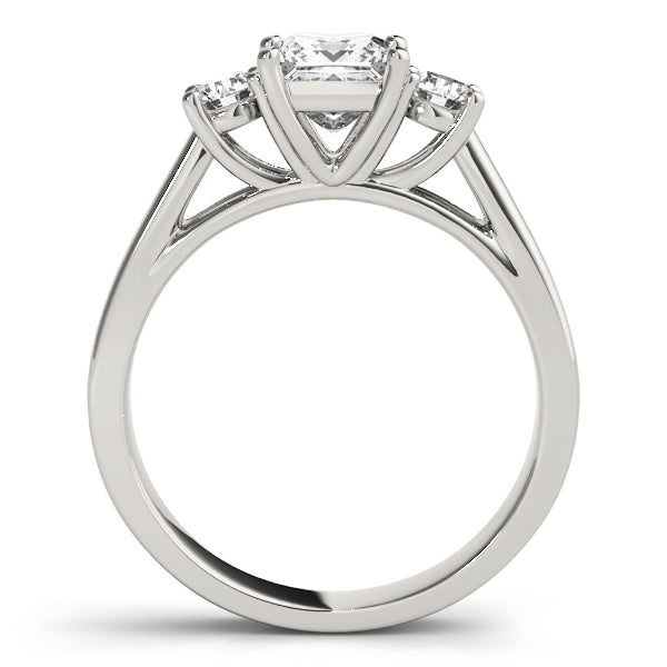 Princess Diamond Trilogy Ring in Gold & in 10K/14K gold and platinum with certified lab-grown or natural diamonds