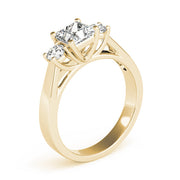 Princess Diamond Trilogy Ring in Gold & in 10K/14K gold and platinum with certified lab-grown or natural diamonds