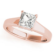 Noble Trellis Princess Diamond Engagement Ring in 10K/14K gold and platinum with certified lab-grown or natural diamonds