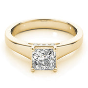 Noble Trellis Princess Diamond Engagement Ring in 10K/14K gold and platinum with certified lab-grown or natural diamonds