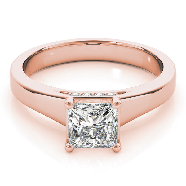 Noble Trellis Princess Diamond Engagement Ring in 10K/14K gold and platinum with certified lab-grown or natural diamonds