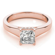Noble Trellis Princess Diamond Engagement Ring in 10K/14K gold and platinum with certified lab-grown or natural diamonds