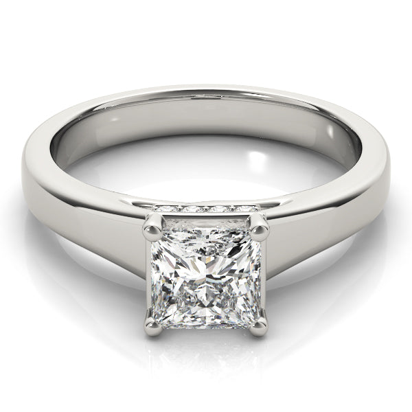 Noble Trellis Princess Diamond Engagement Ring in 10K/14K gold and platinum with certified lab-grown or natural diamonds
