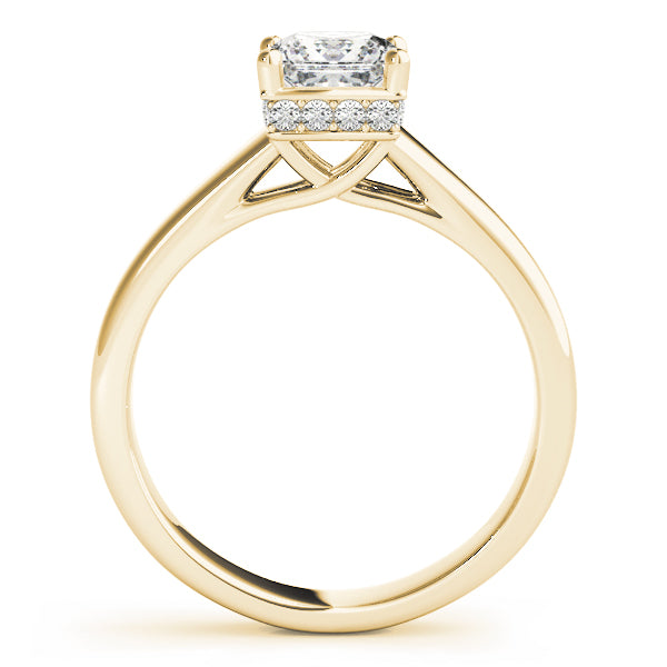 Noble Trellis Princess Diamond Engagement Ring in 10K/14K gold and platinum with certified lab-grown or natural diamonds