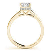 Noble Trellis Princess Diamond Engagement Ring in 10K/14K gold and platinum with certified lab-grown or natural diamonds