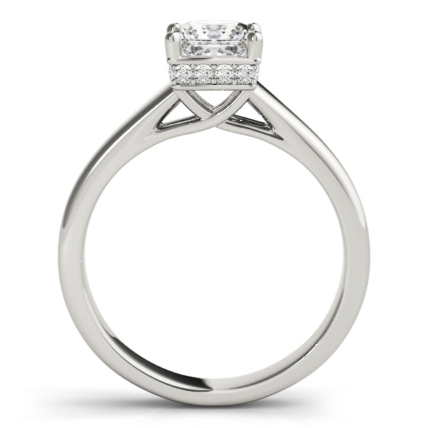 Noble Trellis Princess Diamond Engagement Ring in 10K/14K gold and platinum with certified lab-grown or natural diamonds