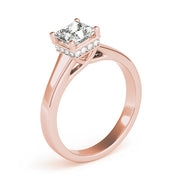 Noble Trellis Princess Diamond Engagement Ring in 10K/14K gold and platinum with certified lab-grown or natural diamonds