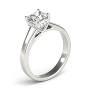 Noble Trellis Princess Diamond Engagement Ring in 10K/14K gold and platinum with certified lab-grown or natural diamonds