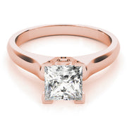 Timeless Solitaires Princess Diamond Engagement Ring in 10K/14K gold and platinum with certified lab-grown or natural diamonds