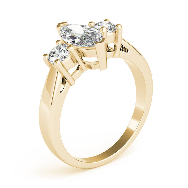 Couture Color Rings Marquise Diamond Engagement Ring in 10K/14K gold and platinum with certified lab-grown or natural diamonds
