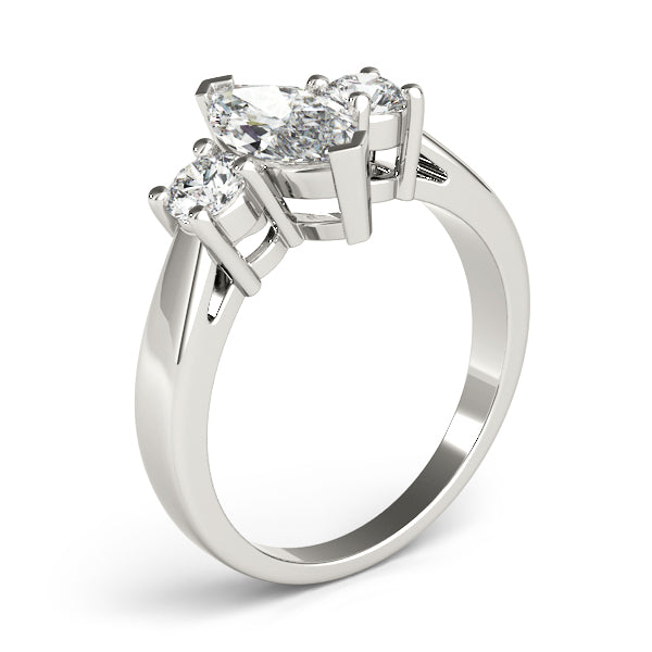 Couture Color Rings Marquise Diamond Engagement Ring in 10K/14K gold and platinum with certified lab-grown or natural diamonds