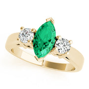 Couture Color Rings Marquise Diamond Engagement Ring in 10K/14K gold and platinum with certified lab-grown or natural diamonds