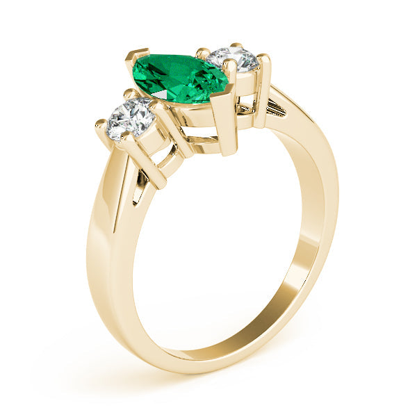 Couture Color Rings Marquise Diamond Engagement Ring in 10K/14K gold and platinum with certified lab-grown or natural diamonds