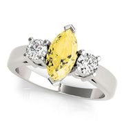 Couture Color Rings Marquise Diamond Engagement Ring in 10K/14K gold and platinum with certified lab-grown or natural diamonds