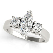 Couture Color Rings Marquise Diamond Engagement Ring in 10K/14K gold and platinum with certified lab-grown or natural diamonds