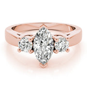 Couture Color Rings Marquise Diamond Engagement Ring in 10K/14K gold and platinum with certified lab-grown or natural diamonds