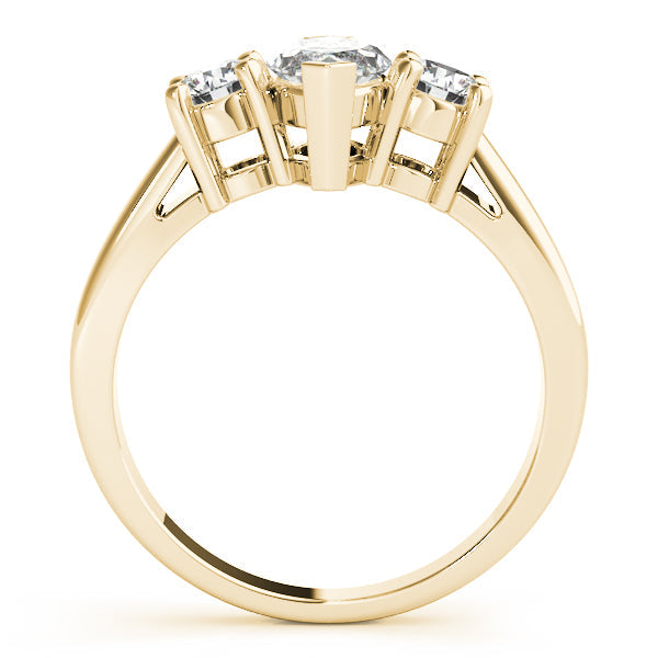 Couture Color Rings Marquise Diamond Engagement Ring in 10K/14K gold and platinum with certified lab-grown or natural diamonds