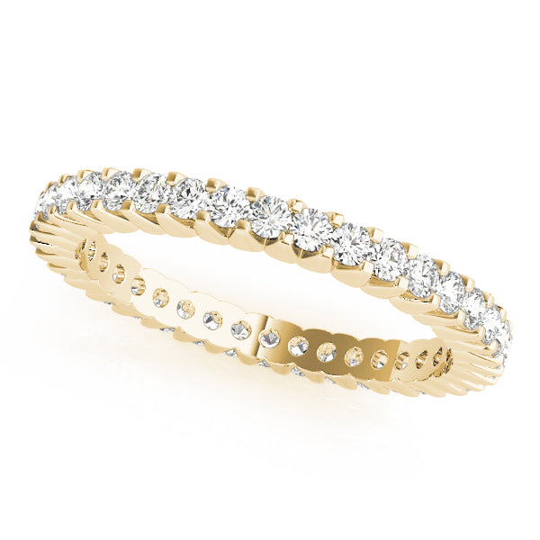 Shared Prong Wedding Full Eternity Ring in 10K/14K gold and platinum with certified lab-grown or natural diamonds