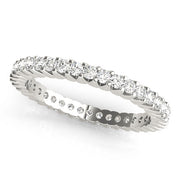 Shared Prong Wedding Full Eternity Ring in Gold & Platinum