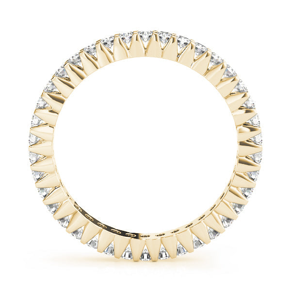 Shared Prong Wedding Full Eternity Ring in Gold & Platinum