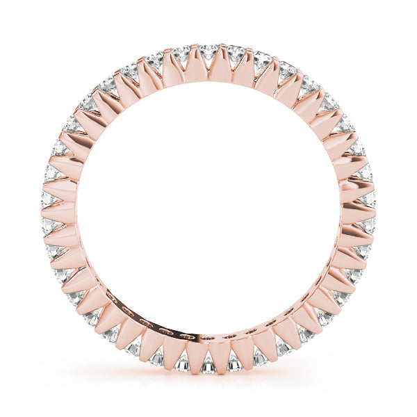 Shared Prong Wedding Full Eternity Ring in Gold & Platinum