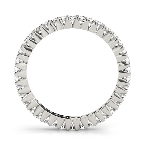 Shared Prong Wedding Full Eternity Ring in Gold & Platinum