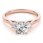 Princess Cut Three Stone Diamond Engagement Ring in 10K/14K gold and platinum with certified lab-grown or natural diamonds