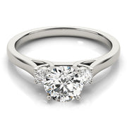 Princess Cut Three Stone Diamond Engagement Ring in 10K/14K gold and platinum with certified lab-grown or natural diamonds