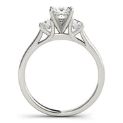 Princess Cut Three Stone Diamond Engagement Ring in 10K/14K gold and platinum with certified lab-grown or natural diamonds
