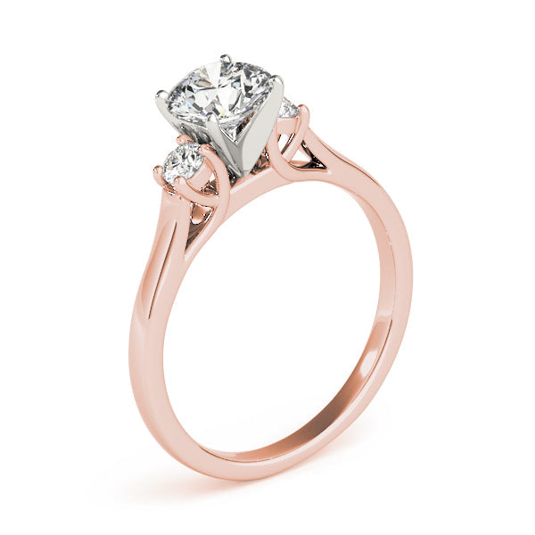 Princess Cut Three Stone Diamond Engagement Ring in 10K/14K gold and platinum with certified lab-grown or natural diamonds