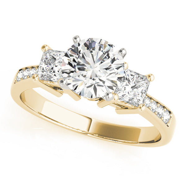 Princess Cut Diamond Ring in Gold & in 10K/14K gold and platinum with certified lab-grown or natural diamonds