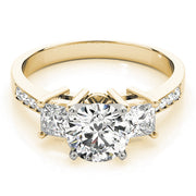 Princess Cut Diamond Ring in Gold & in 10K/14K gold and platinum with certified lab-grown or natural diamonds