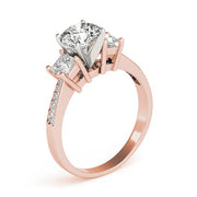 Princess Cut Diamond Ring in Gold & in 10K/14K gold and platinum with certified lab-grown or natural diamonds