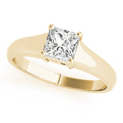 Artisan Solitaires Princess Diamond Engagement Ring in 10K/14K gold and platinum with certified lab-grown or natural diamonds