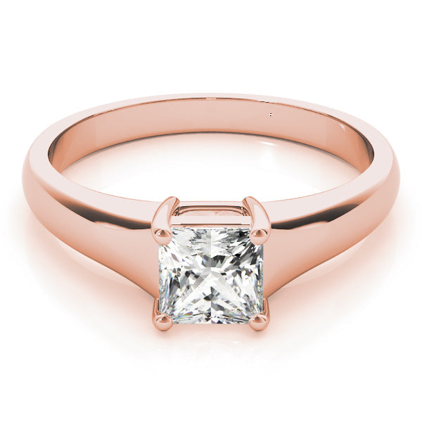 Artisan Solitaires Princess Diamond Engagement Ring in 10K/14K gold and platinum with certified lab-grown or natural diamonds