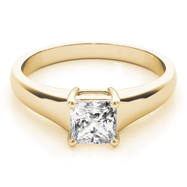 Artisan Solitaires Princess Diamond Engagement Ring in 10K/14K gold and platinum with certified lab-grown or natural diamonds