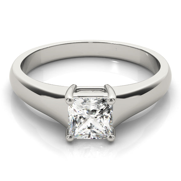 Artisan Solitaires Princess Diamond Engagement Ring in 10K/14K gold and platinum with certified lab-grown or natural diamonds